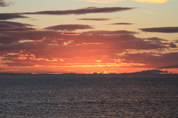 sunset over the sea (Baikal lake, Siberia)