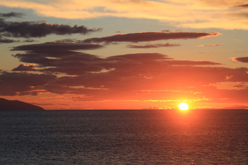 sunset over the sea (Baikal lake, Siberia)