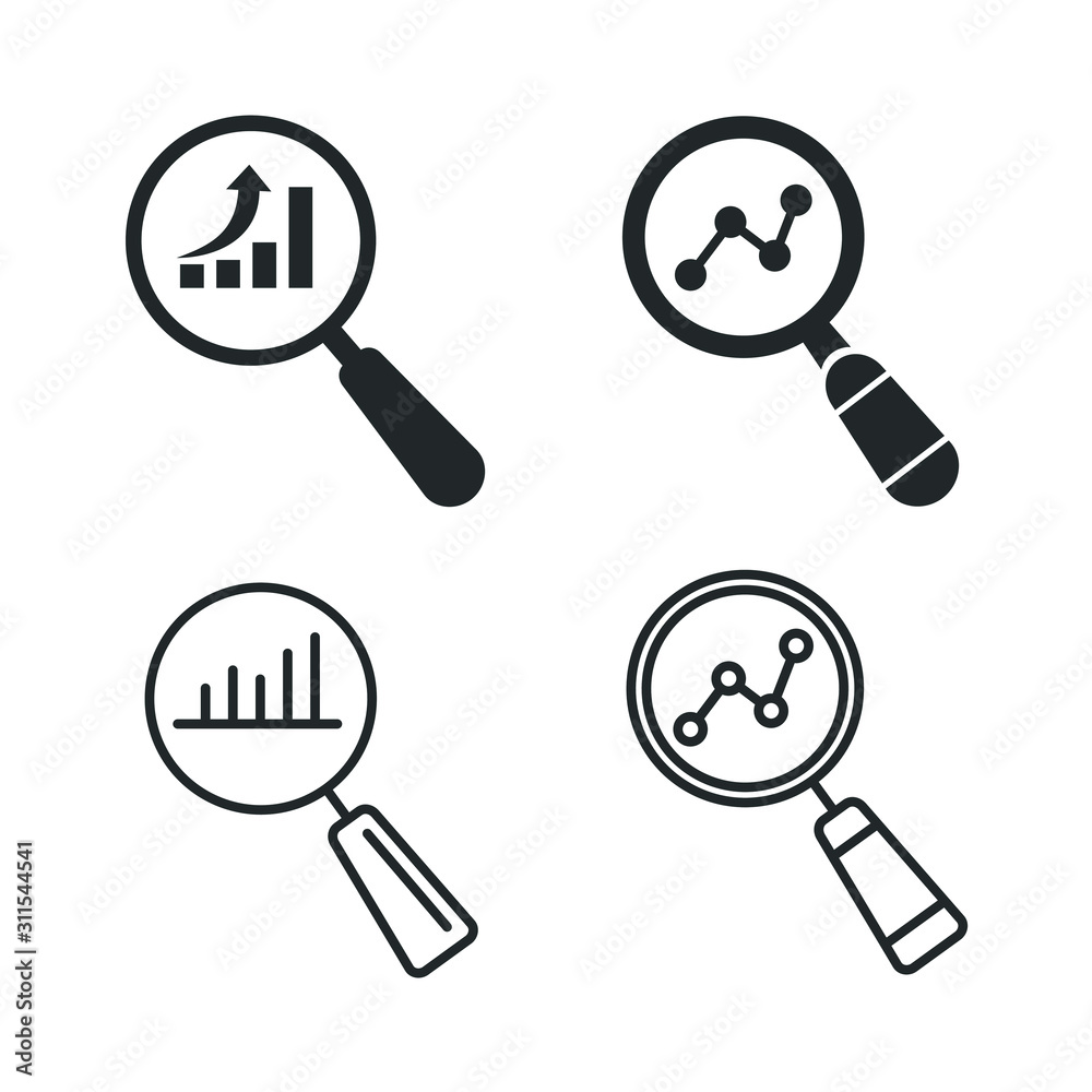 Fototapete magnifying glass or search icon template color editable. magnifying glass symbol vector sign isolate