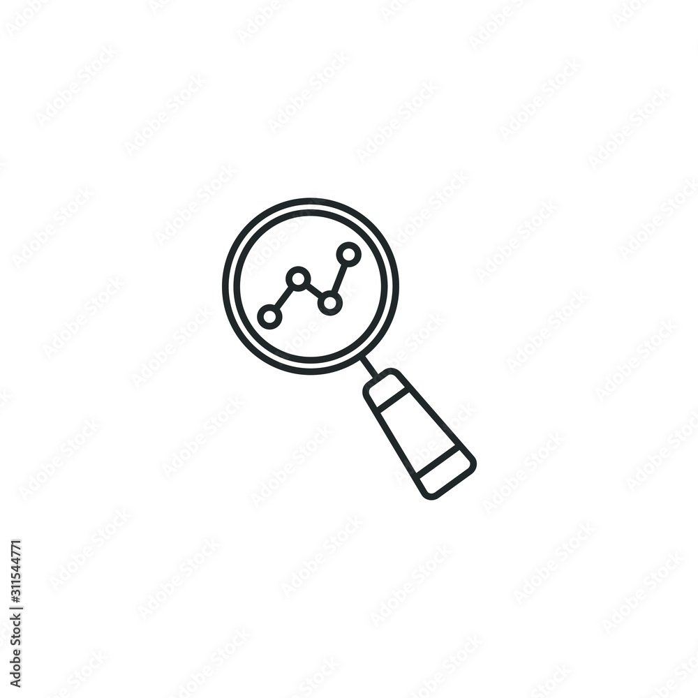 Fototapete magnifying glass or search icon template color editable. magnifying glass symbol vector sign isolate