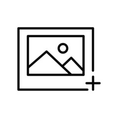 photo vector isolated icon. add picture symbol isolated vector