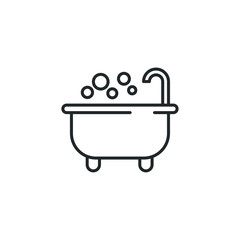 Bathtub icon template color editable. Bathtub symbol vector sign isolated on white background illustration for graphic and web design.