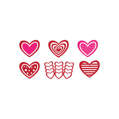 various heart shape valentine theme graphic design vector for greeting card and t shirt print