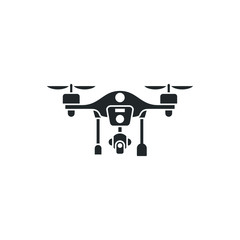 Drone aerial camera icon template color editable. drone quadrocopter symbol vector sign isolated on white background illustration for graphic and web design.