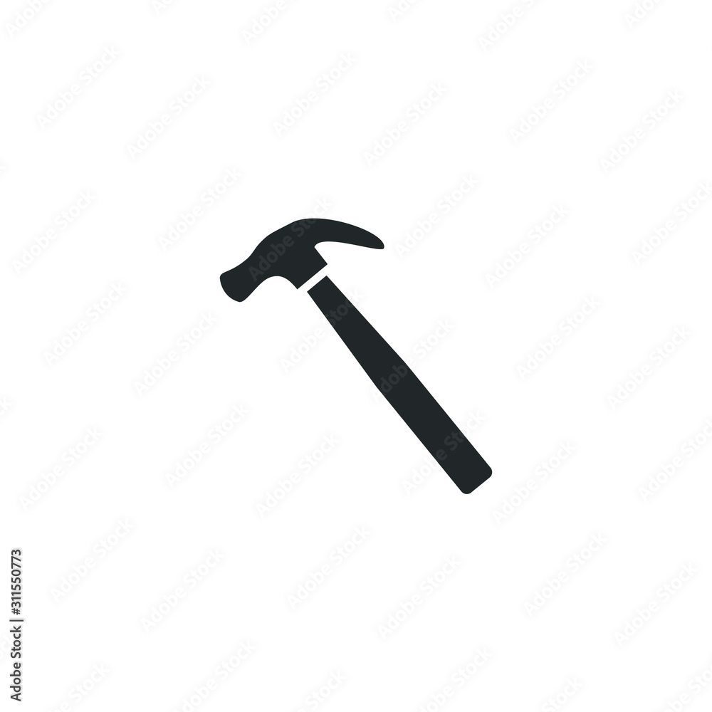Aufkleber hummer icon template color editable. hammer symbol vector sign isolated on white background illustra