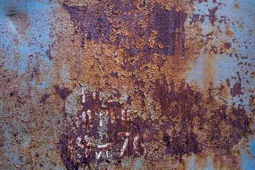 Rusty metal painted texture background.