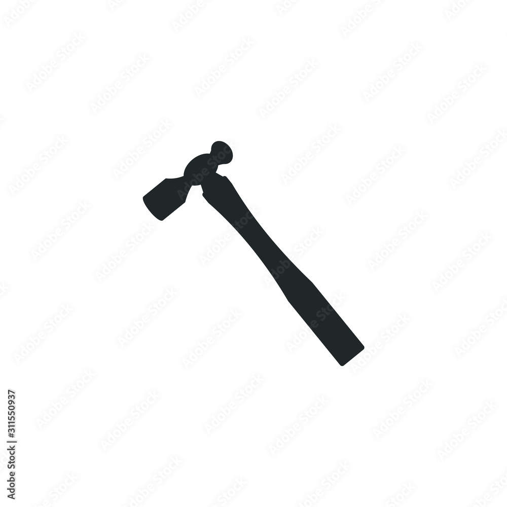 Aufkleber hummer icon template color editable. hammer symbol vector sign isolated on white background illustra