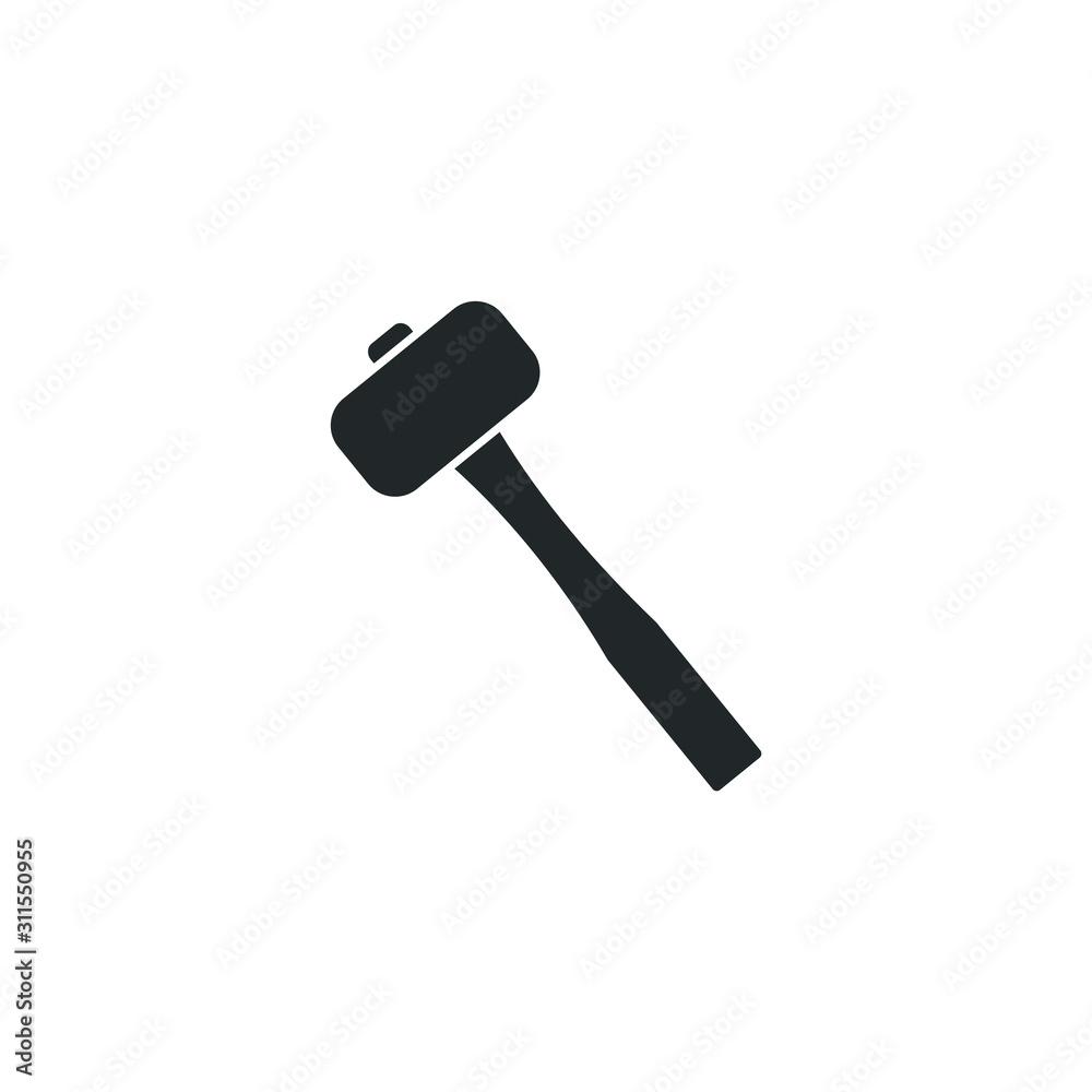 Poster hummer icon template color editable. hammer symbol vector sign isolated on white background illustra