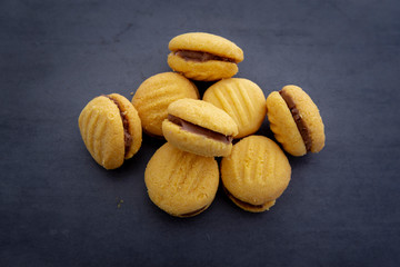 Stack of melting moment cookies