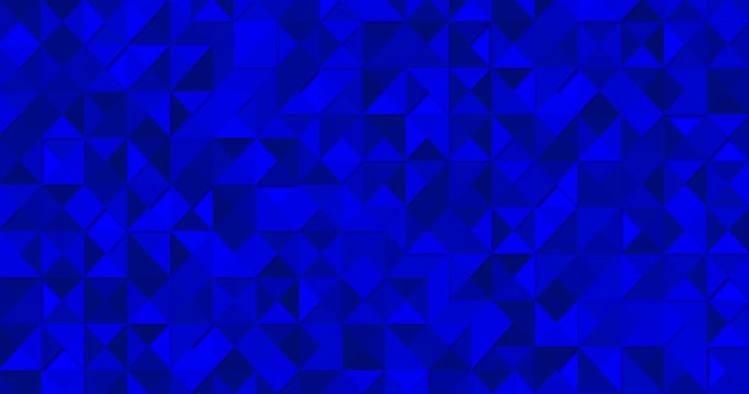 4k royal blue geometric animated background with little light triangular. Elegant premium seamless looped gradient pattern. Minimal luxury modern empty colorful banner. Men halftone monochrome mosaic