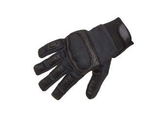 Military gloves, tactical gloves, protective gloves isolated white background. Wrist. Hunting Full Finger Gloves isolated on white