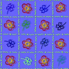 seamless pattern with flowers