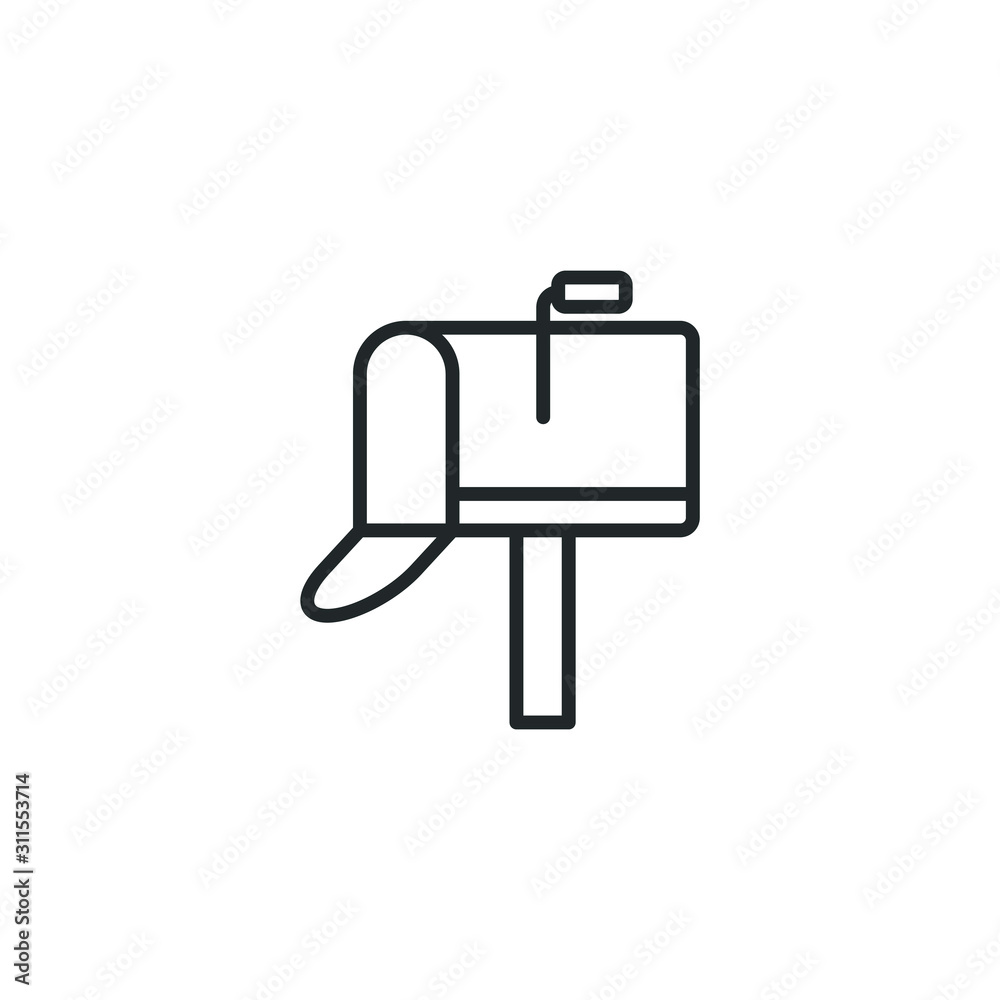 Poster mail icon template color editable. mailbox symbol vector sign isolated on white background illustrat