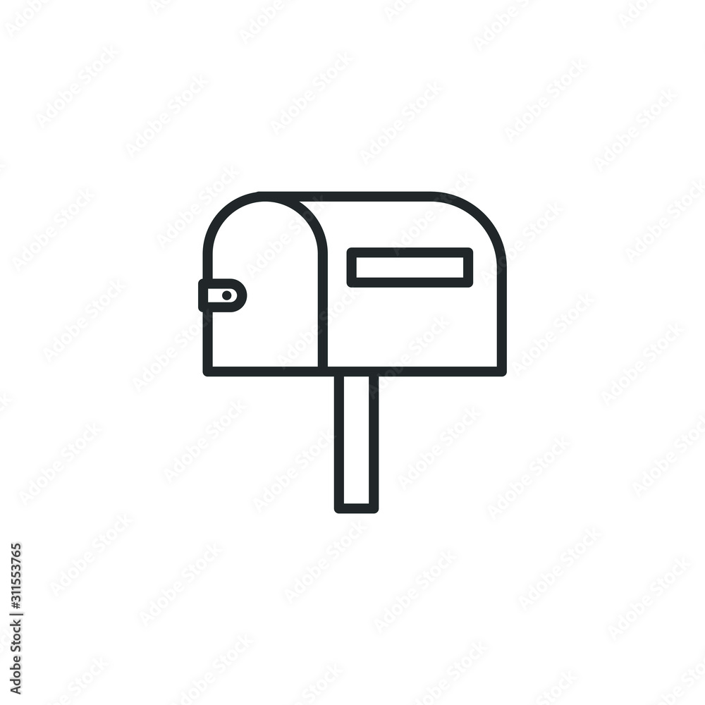 Aufkleber mail icon template color editable. mailbox symbol vector sign isolated on white background illustrat
