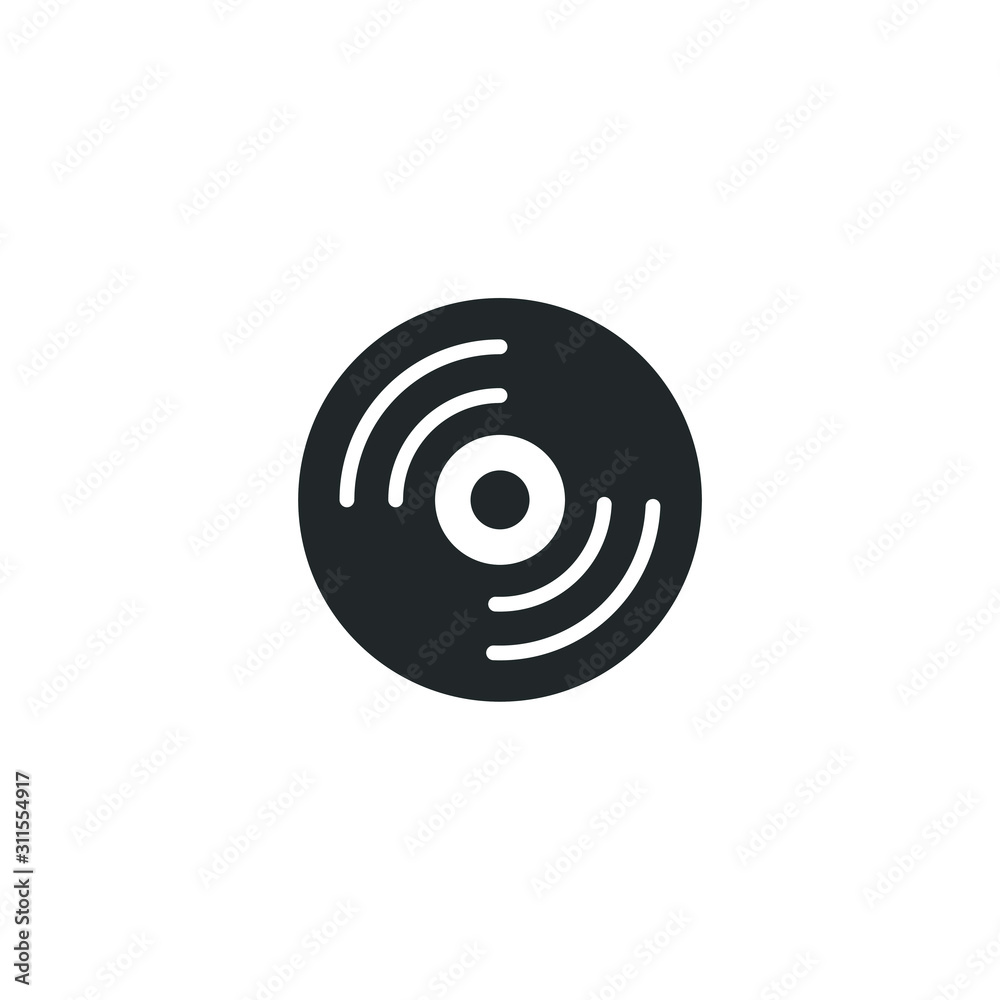Poster music sound icon template color editable. music equalizer symbol vector sign isolated on white backg