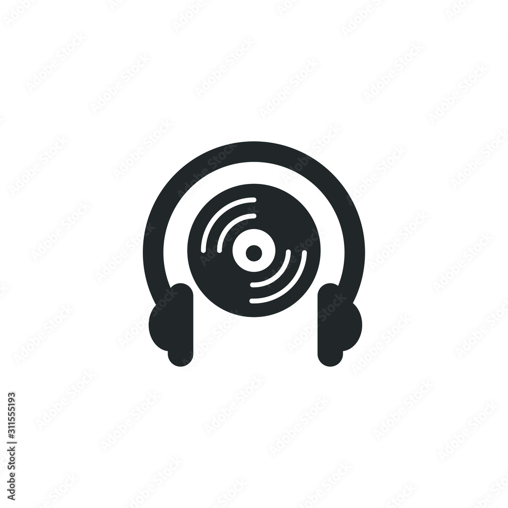Poster music sound icon template color editable. music equalizer symbol vector sign isolated on white backg