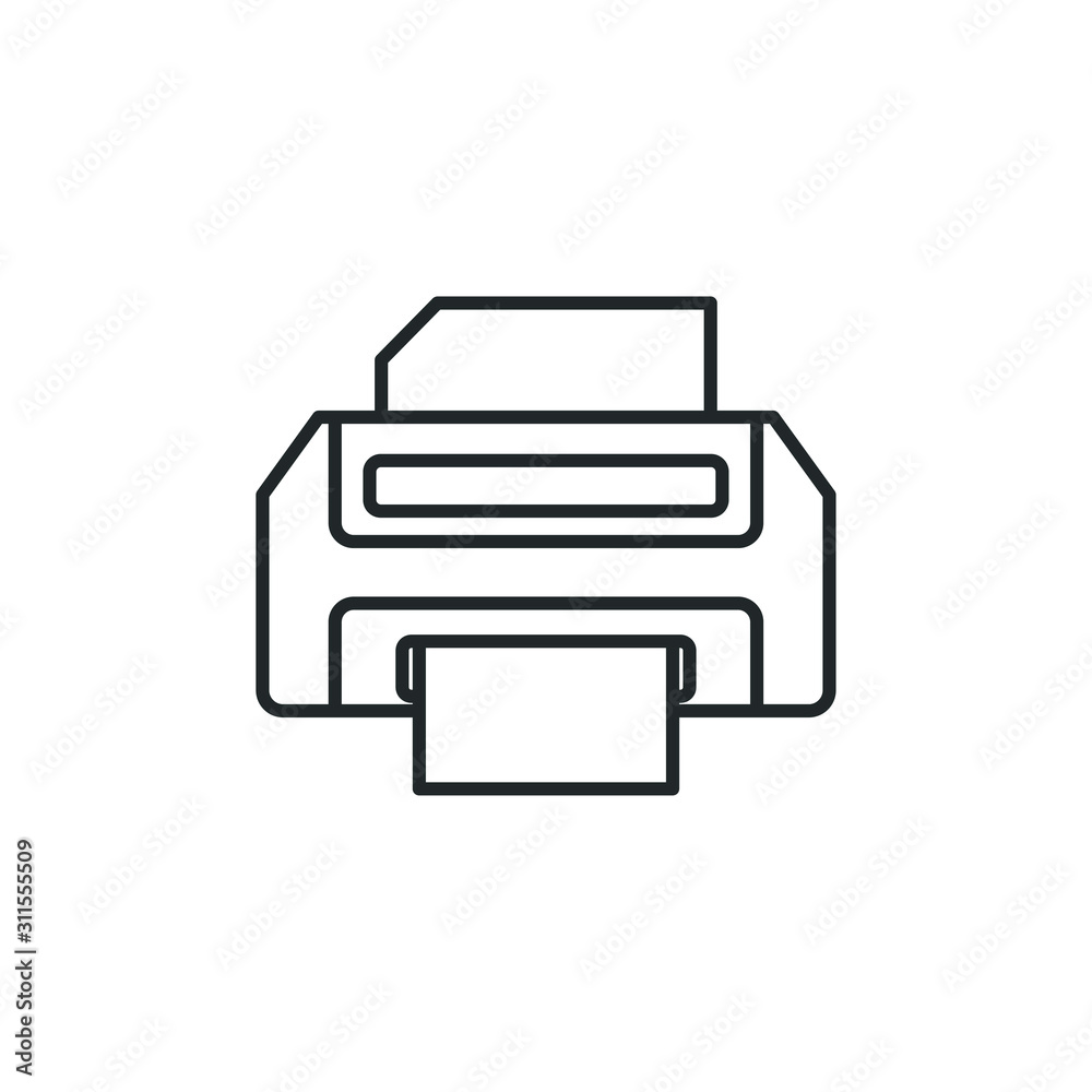 Aufkleber printer icon template color editable. printer symbol vector sign isolated on white background illust