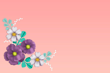 Delicate romantic background with flowers.