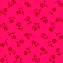 abstract seamless background with plants fabric print vector illustration