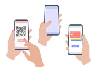 Hand holding smartphone