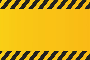 Yellow and black police background to alert the danger area.