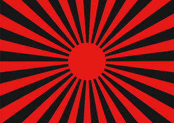 Abstract Background Cartoon Sunlight Japan Style. Vector Illustration.