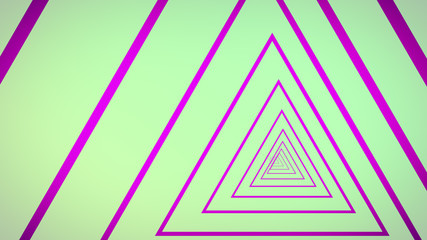 Retro triangular tunnel of triangles