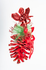 cupid angel love red pinecone