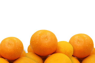 Fresh orange fruit isolated on  white background, with clipping path.