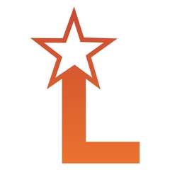 Letter L logo With Star sign Branding Identity Corporate unusual logo design template