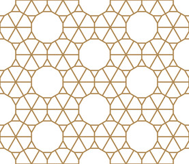 Nahtloses geometrisches Muster basierend auf japanischem Ornament Kumiko