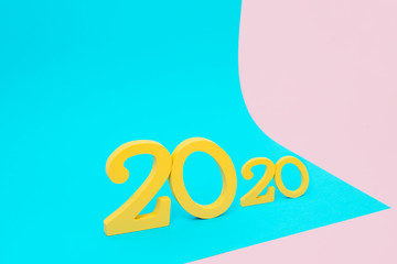 number 2020, as the new year