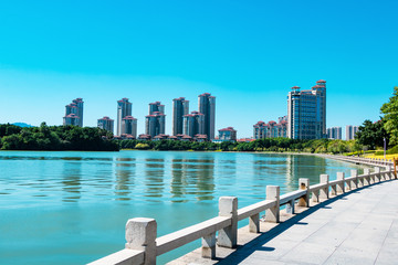 Naklejka premium West Lake in Quanzhou, China.