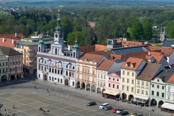 Přemysl Otakar II Square in Ceske Budejovice, Czech Republic