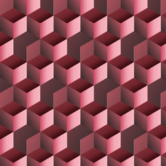 3d pink cubes vector background