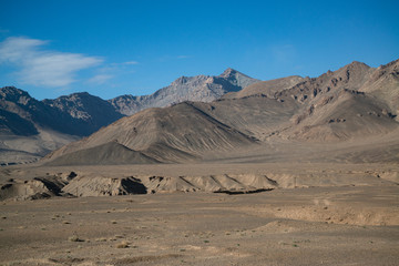 View on the Pamir highway in Tajikistan