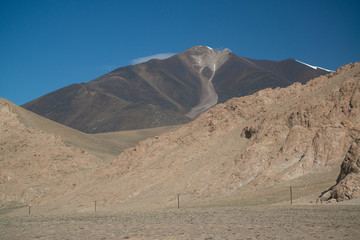 View on the Pamir highway in Tajikistan