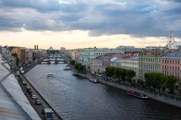 Fototapeta premium St. Petersburg view from the roof of the city