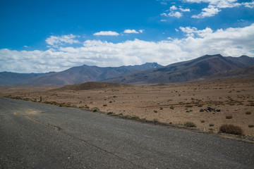 View on the Pamir highway in Tajikistan