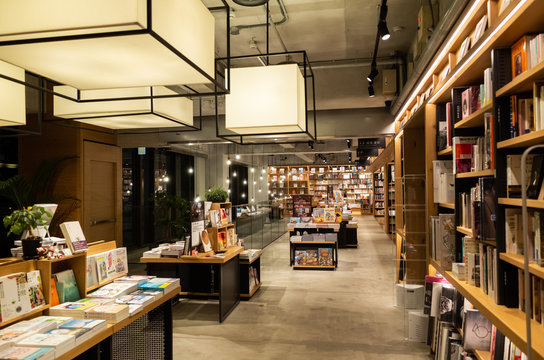 interior of famous Tsutaya Bookstore