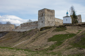 Fototapeta na wymiar Izborsk. old fortress