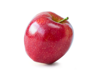 Fresh red apple  on white background. Isolated concept and clipping path.