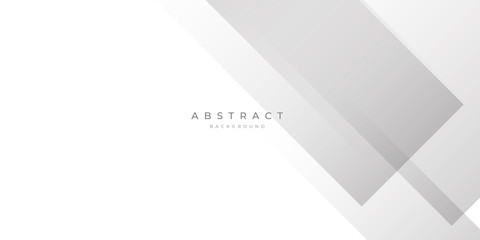 White Grey Silver Box Rectangle Abstract Background Vector Presentation Design