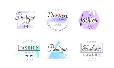 Fashion Luxury Boutique Logo Design Vector Set