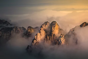 Crédence de cuisine en verre imprimé Monts Huang Yellow Mountain China