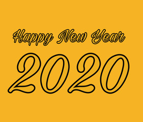 happy new year wishes greeting card on abstract background, graphic illustration design wallpaper