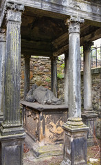 Greyfriars Kirkyard - tomb of stone- I - Edinburgh
