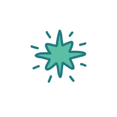 star doodle icon, vector illustration