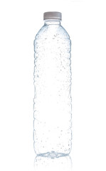 Plastic bottle on white background.