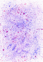 Abstract texture with small raspberry and blue splashes